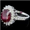 Image 3 : 14K Gold 5.00ct Ruby & 1.25ctw Diamond Ring