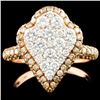 Image 1 : 14K Gold 1.91ctw Fancy Color Diamond Ring