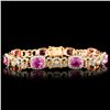 Image 1 : 18K Gold 11.04ct Sapphire & 2.69ctw Diamond Bracel