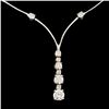 Image 1 : 14K Gold 1.40ctw Diamond Necklace