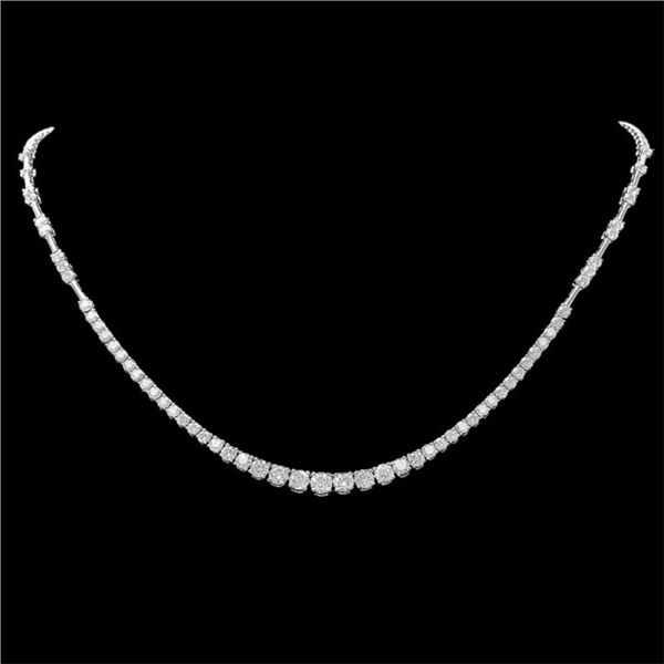 ^18k White Gold 6.00ct Diamond Necklace