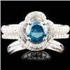 Image 1 : 14K Gold 1.38ctw Fancy Color Diamond Ring