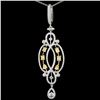 Image 1 : 18K Gold 1.24ctw Fancy Diamond Pendant