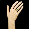 Image 4 : 14K Gold 5.95ct Peridot & 0.88ctw Diamond Ring