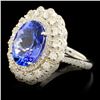 Image 2 : 18K Gold 4.92ct Tanzanite & 1.07ctw Diamond Ring