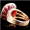 Image 2 : 18K Gold 8.65ct Tourmaline & 1.44ctw Diamond Ring