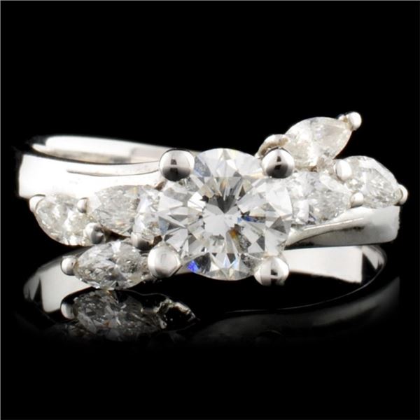 18K Gold 0.77ctw Diamond Ring