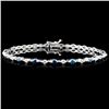 Image 1 : 18K White Gold 1.98ctw Fancy Color Diamond Bracele