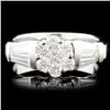 Image 1 : Platinum 0.63ctw Diamond Ring