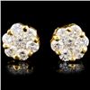 Image 1 : 18K Gold 0.92ctw Diamond Earrings