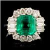 Image 1 : 18K Gold 2.80ct Emerald & 1.00ctw Diamond Ring