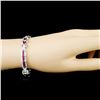 Image 3 : 14K Gold 5.12ct Ruby & 1.30ctw Diamond Bracelet