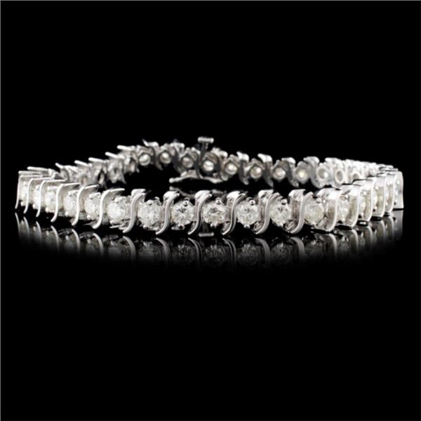 14K White Gold 5.00ctw Diamond Bracelet