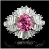 Image 1 : 18K White Gold 2.26ct Spinel & 1.51ct Diamond Ring