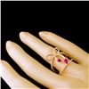 Image 3 : 14k White Gold 0.44ct Ruby & 0.41ctw Diamond Ring