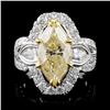 Image 1 : 18K White Gold 4.52ctw Fancy Color Diamond Ring