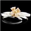 Image 1 : 14K Gold 0.27ctw Fancy Color Diamond Ring