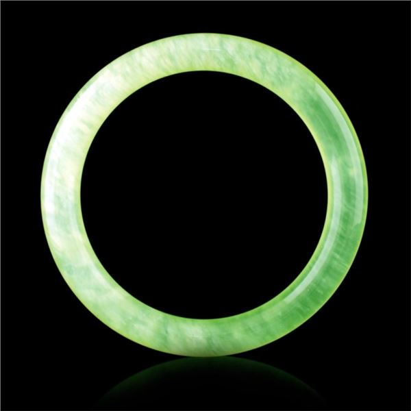 Chinese Fine Jadeite Green Bangle