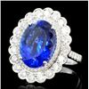 Image 1 : 18K Gold 7.59ct Tanzanite & 1.51ct Diamond Ring