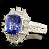 Image 2 : 18K Gold 3.59ct Tanzanite & 1.05ctw Diamond Ring