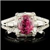 Image 1 : 18K Gold 1.94ct Spinel & 0.56ctw Diamond Ring