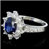 Image 3 : 14K Gold 2.00ct Sapphire & 1.00ctw Diamond Ring