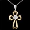 Image 1 : 18K TT Gold 0.47ctw Diamond Pendant