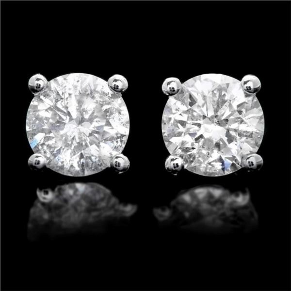 14k White Gold 1.50ct Diamond Earrings