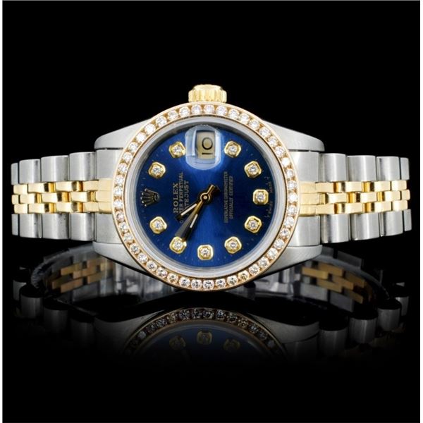 Rolex YG/SS DateJust Ladies Diamond Watch