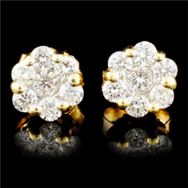 18K Gold 0.47ctw Diamond Earrings