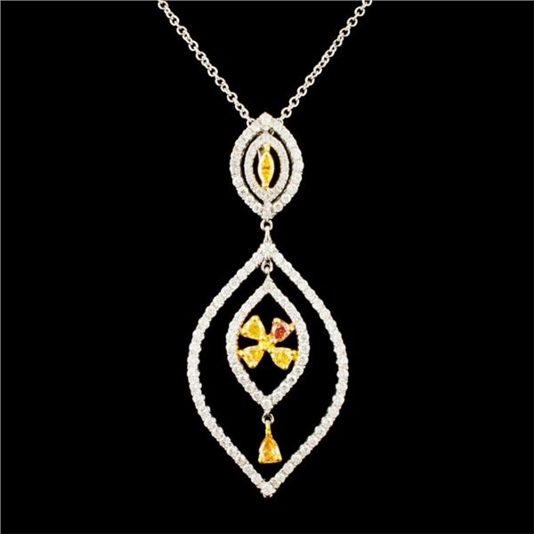 18K Gold 1.27ctw Diamond Pendant