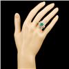Image 4 : 18K Gold 1.34ct Emerald & 1.22ctw Diamond Ring
