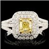 Image 1 : 18K Gold 1.37ctw Fancy Diamond Ring