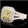 Image 2 : 18K Gold 1.37ctw Fancy Diamond Ring