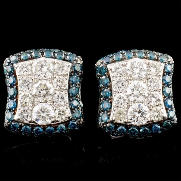 14K Gold 1.48ctw Diamond Earrings