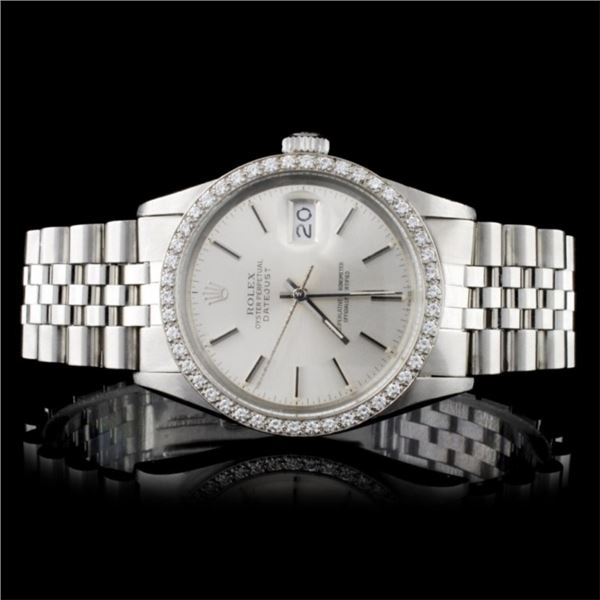 Rolex SS DateJust Diamond 36MM Wristwatch