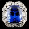 18K White Gold 10.25ct Tanzanite & 1.23ctw Diamond