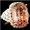 Image 3 : 14K Gold 20.05ct Tourmaline & 2.88ctw Diamond Ring