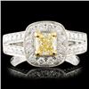 Image 1 : 18K Gold 1.22ctw Diamond Ring