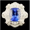Image 1 : 14K Gold 3.41ct Tanzanite & 1.54ctw Diamond Ring