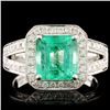 Image 1 : 18K Gold 2.10ct Emerald & 0.50ctw Diamond Ring