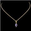 Image 2 : 14K Gold 1.00ct Amethyst Pendant