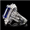 Image 3 : 18K Gold 10.71ct Tanzanite & 1.70ctw Diamond Ring