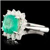 Image 2 : 18K Gold 2.46ct Emerald & 0.81ctw Diamond Ring