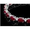 Image 2 : 14k Gold 14.00ct Ruby & 0.50ct Diamond Bracelet