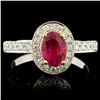 Image 1 : 18K Gold 1.08ct Ruby & 0.79ctw Diamond Ring