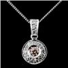 Image 2 : 18K White Gold 0.31ctw Fancy Color Diamond Pendant