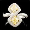 Image 1 : 18K Gold 2.05ctw Fancy Diamond Ring