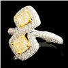 Image 2 : 18K Gold 2.05ctw Fancy Diamond Ring