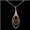 Image 1 : 14K Gold 1.02ctw Diamond Pendant